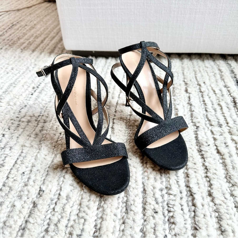 Gianvito Rossi Glitter Ankle-Strap Sandals